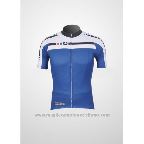 2011 Abbigliamento Ciclismo Giordana Bianco e Blu Manica Corta e Salopette