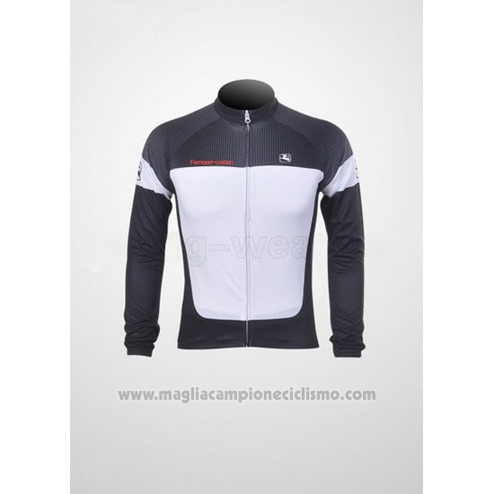 2011 Abbigliamento Ciclismo Giordana Bianco e Nero Manica Lunga e Salopette
