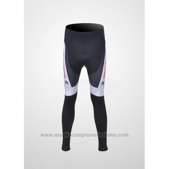 2011 Abbigliamento Ciclismo Giordana Bianco e Nero Manica Lunga e Salopette
