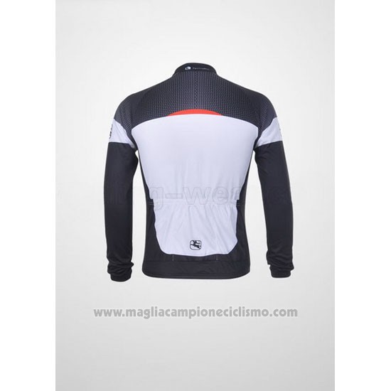 2011 Abbigliamento Ciclismo Giordana Bianco e Nero Manica Lunga e Salopette
