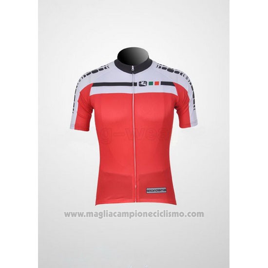 2011 Abbigliamento Ciclismo Giordana Bianco e Rosso Manica Corta e Salopette