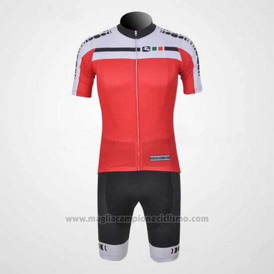 2011 Abbigliamento Ciclismo Giordana Bianco e Rosso Manica Corta e Salopette