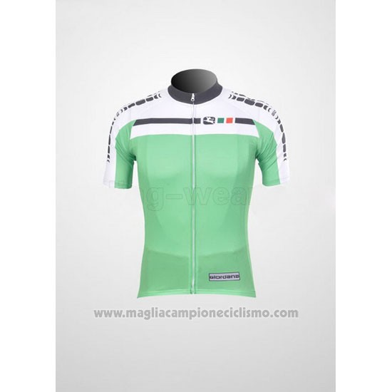2011 Abbigliamento Ciclismo Giordana Bianco e Verde Manica Corta e Salopette