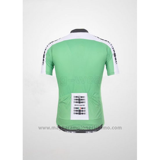 2011 Abbigliamento Ciclismo Giordana Bianco e Verde Manica Corta e Salopette