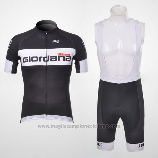 2011 Abbigliamento Ciclismo Giordana Nero Manica Corta e Salopette