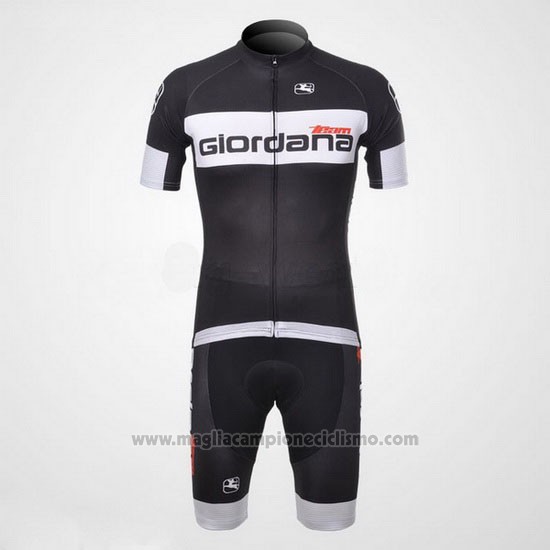 2011 Abbigliamento Ciclismo Giordana Nero Manica Corta e Salopette