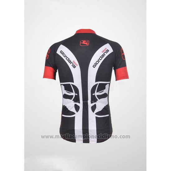 2011 Abbigliamento Ciclismo Giordana Nero e Rosso Manica Corta e Salopette