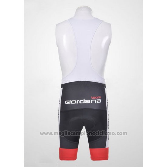 2011 Abbigliamento Ciclismo Giordana Nero e Rosso Manica Corta e Salopette