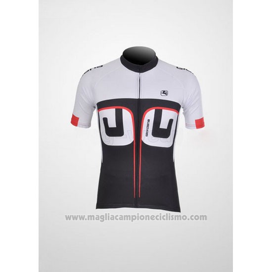 2012 Abbigliamento Ciclismo Giordana Bianco e Nero Manica Corta e Salopette