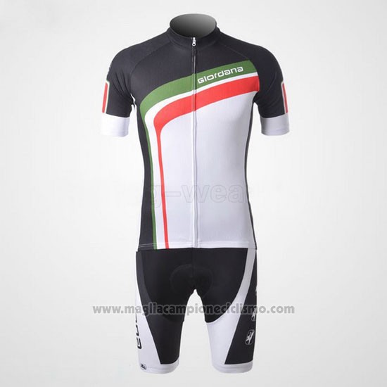 2012 Abbigliamento Ciclismo Giordana Verde e Nero Manica Corta e Salopette