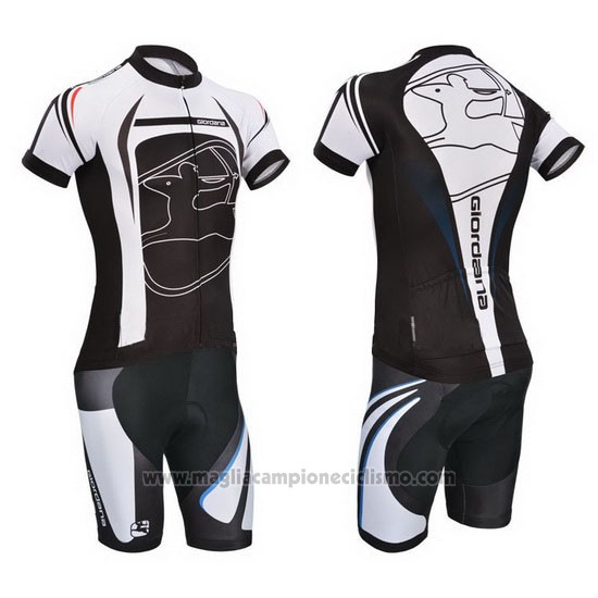 2014 Abbigliamento Ciclismo Giordana Nero Manica Corta e Salopette