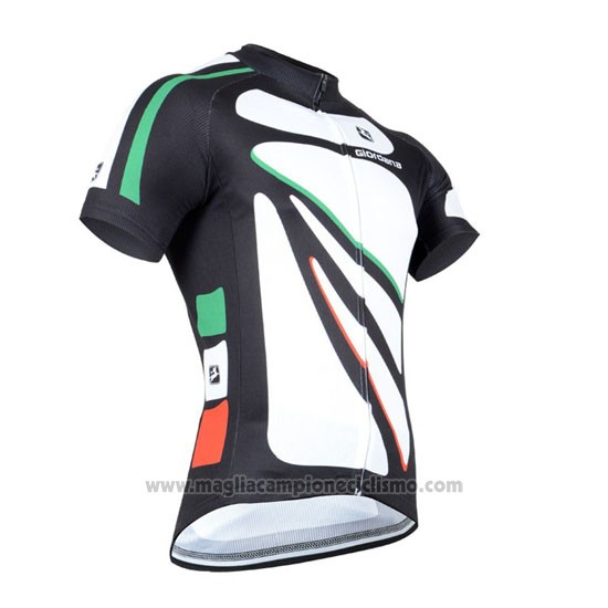 2014 Abbigliamento Ciclismo Giordana Nero e Bianco Manica Corta e Salopette