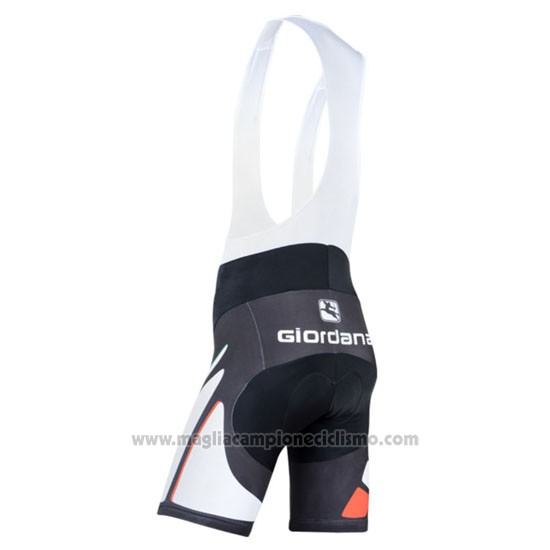 2014 Abbigliamento Ciclismo Giordana Nero e Bianco Manica Corta e Salopette