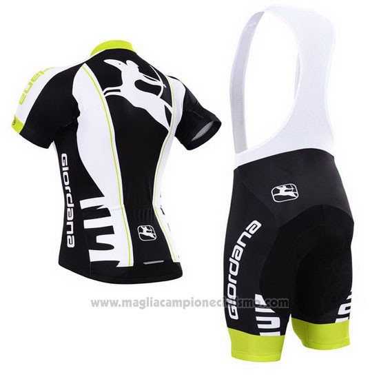 2015 Abbigliamento Ciclismo Giordana Nero e Bianco Manica Corta e Salopette
