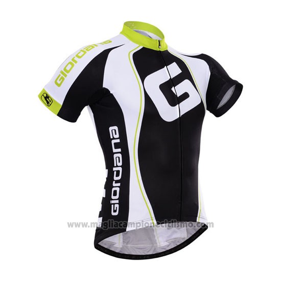 2015 Abbigliamento Ciclismo Giordana Nero e Bianco Manica Corta e Salopette