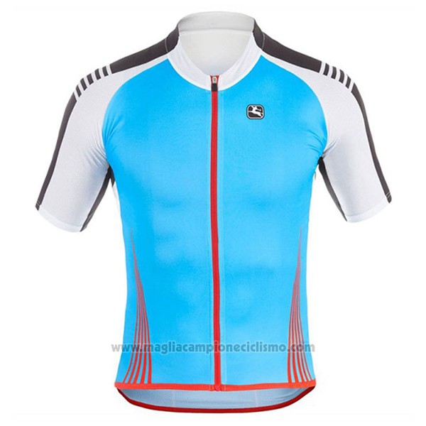 2017 Abbigliamento Ciclismo Giordana Sahara Bianco e Celeste Manica Corta e Salopette