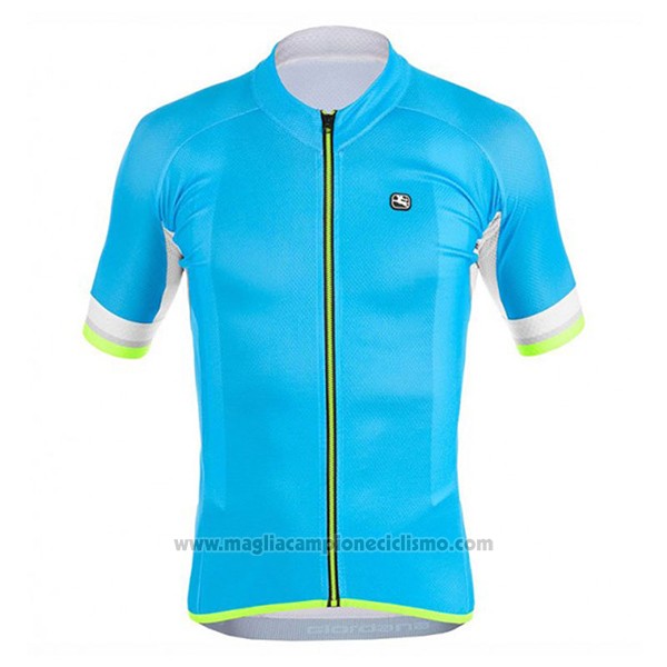 2017 Abbigliamento Ciclismo Giordana Silver Line Celeste Manica Corta e Salopette