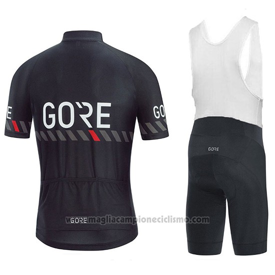 2018 Abbigliamento Ciclismo Gore C3 Nero Manica Corta e Salopette