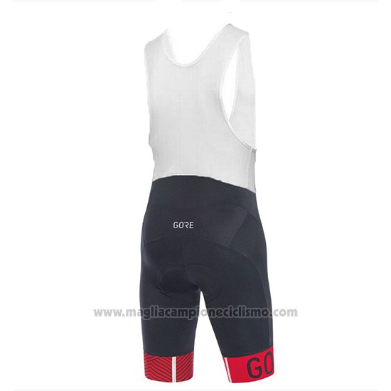2018 Abbigliamento Ciclismo Gore C3 Optiline Rosso e Nero Manica Corta e Salopette