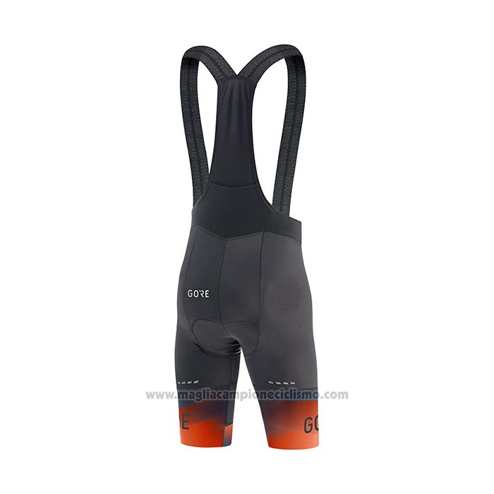 2022 Abbigliamento Ciclismo Gore Arancione Manica Corta e Salopette