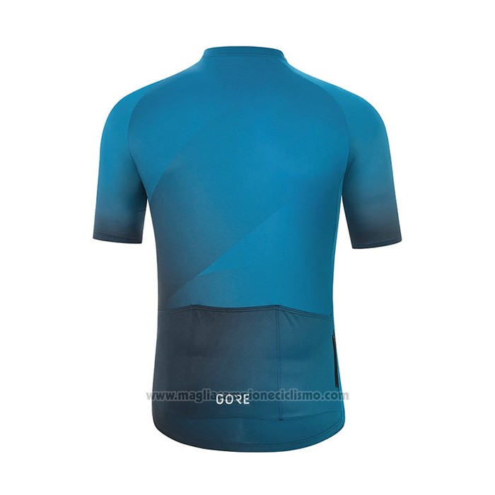 2022 Abbigliamento Ciclismo Gore Blu Manica Corta e Salopette