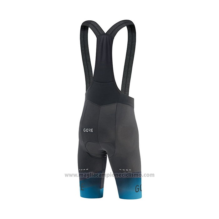 2022 Abbigliamento Ciclismo Gore Blu Manica Corta e Salopette