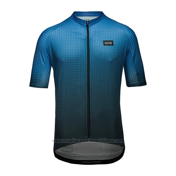 2022 Abbigliamento Ciclismo Gore Nero Blu Manica Corta e Salopette
