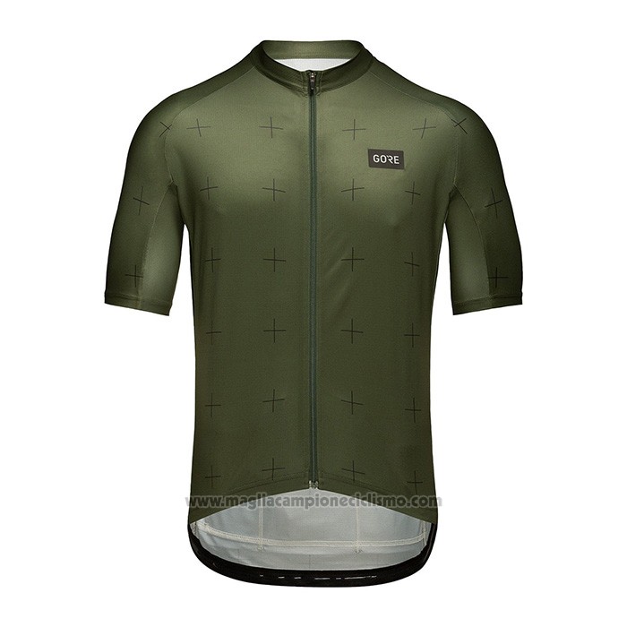 2022 Abbigliamento Ciclismo Gore Verde Manica Corta e Salopette