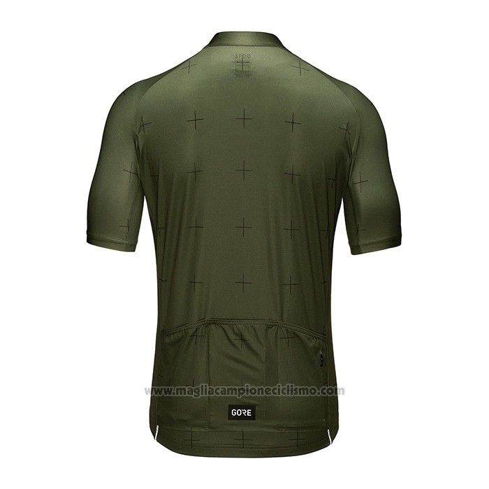 2022 Abbigliamento Ciclismo Gore Verde Manica Corta e Salopette