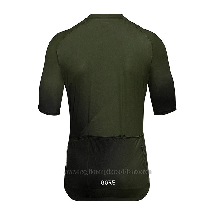 2022 Abbigliamento Ciclismo Gore Verde Nero Manica Corta e Salopette