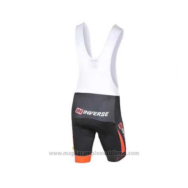 2017 Abbigliamento Ciclismo Inverse Nero e Arancione Manica Corta e Salopette