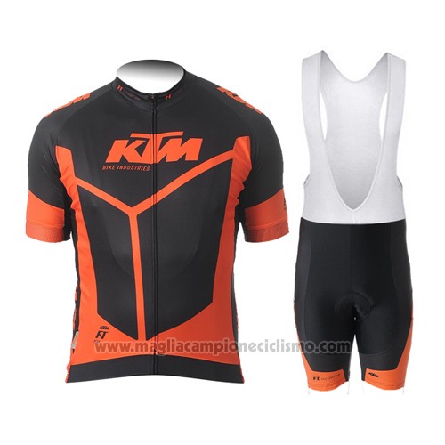 2015 Abbigliamento Ciclismo KTM Arancione e Nero Manica Corta e Salopette