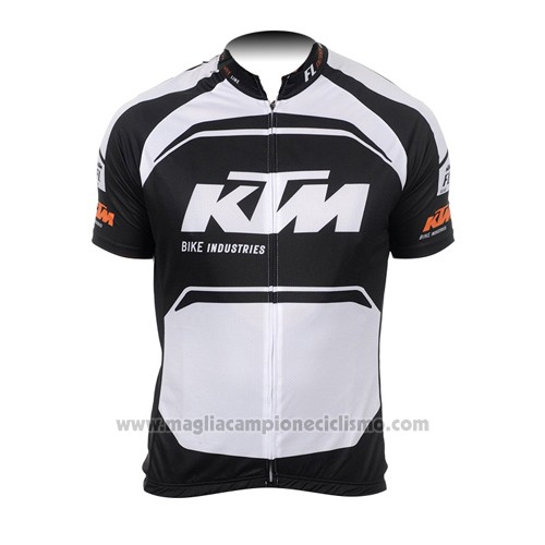 2015 Abbigliamento Ciclismo KTM Nero Bianco Manica Corta e Salopette