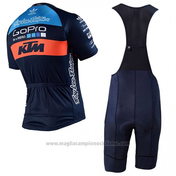 2017 Abbigliamento Ciclismo KTM Blu Manica Corta e Salopette