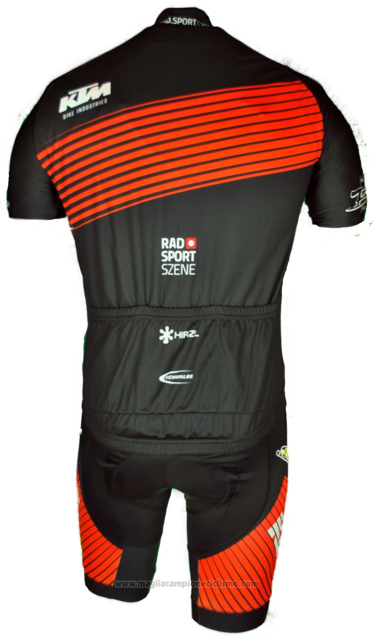 2018 Abbigliamento Ciclismo KTM Arancione Manica Corta e Salopette