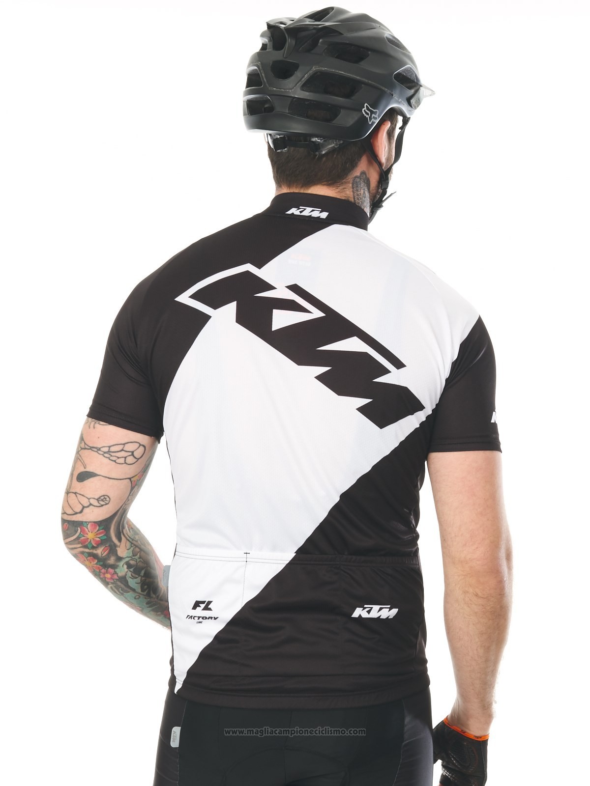 2018 Abbigliamento Ciclismo KTM Bianco Manica Corta e Salopette