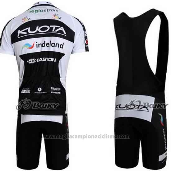 2010 Abbigliamento Ciclismo Kuota Nero e Bianco Manica Corta e Salopette