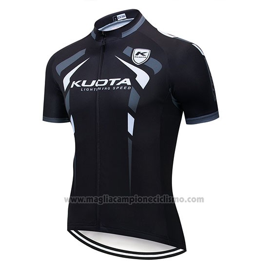 2019 Abbigliamento Ciclismo Kuota Nero Bianco Manica Corta e Salopette