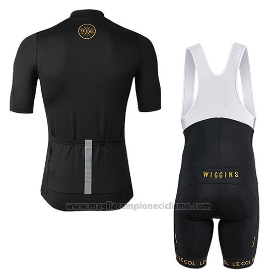 2019 Abbigliamento Ciclismo Lecol Nero Manica Corta e Salopette