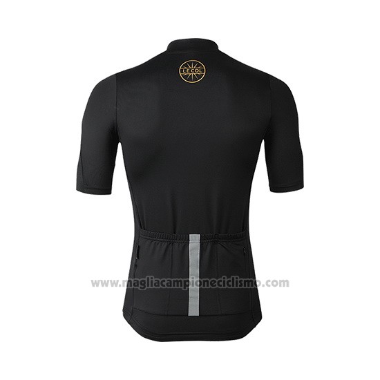 2019 Abbigliamento Ciclismo Lecol Nero Manica Corta e Salopette