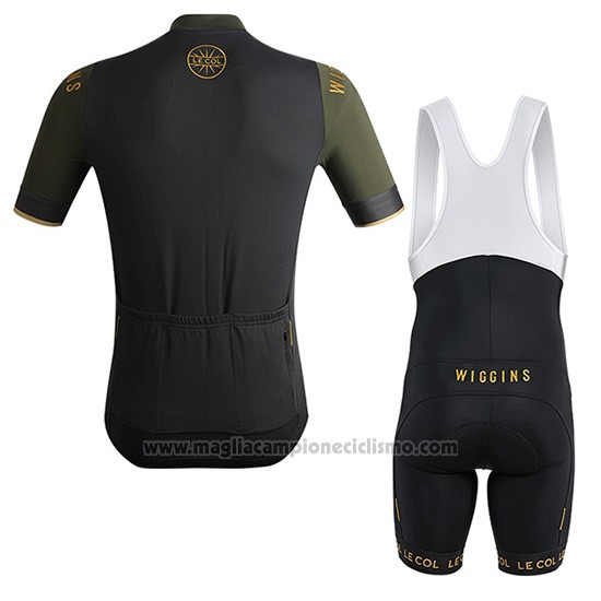 2019 Abbigliamento Ciclismo Lecol Spento Verde Manica Corta e Salopette