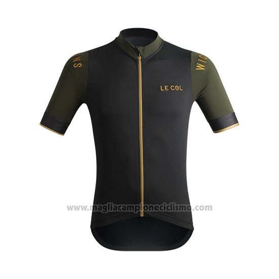 2019 Abbigliamento Ciclismo Lecol Spento Verde Manica Corta e Salopette