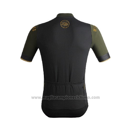 2019 Abbigliamento Ciclismo Lecol Spento Verde Manica Corta e Salopette