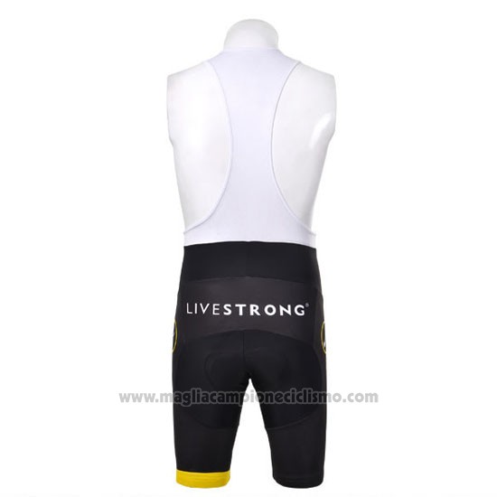 2012 Abbigliamento Ciclismo Livestrong Nero Manica Corta e Salopette