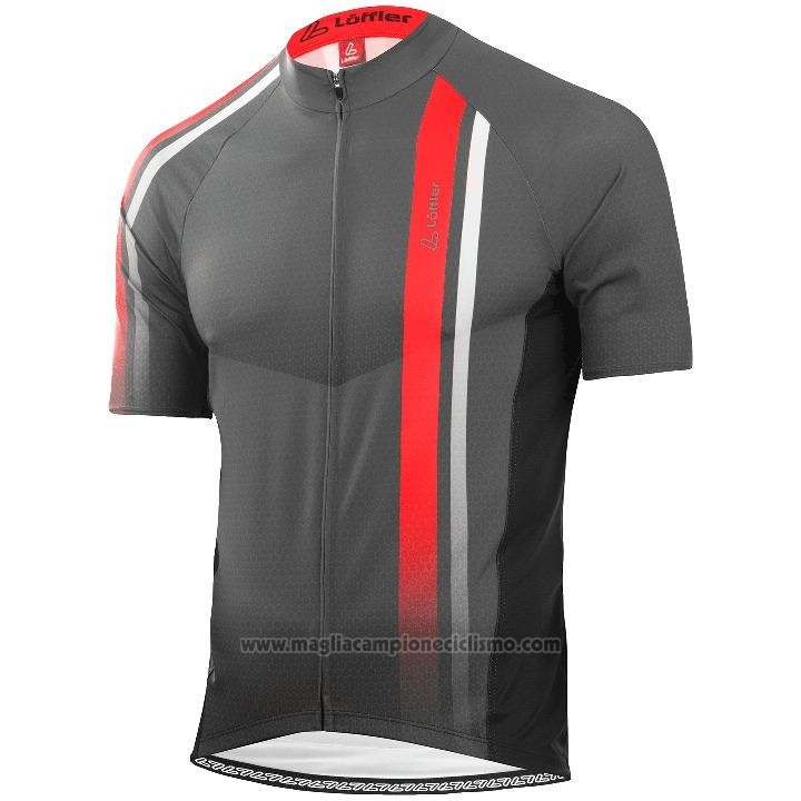 2020 Abbigliamento Ciclismo Loffler Nero Bianco Rosso Manica Corta e Salopette