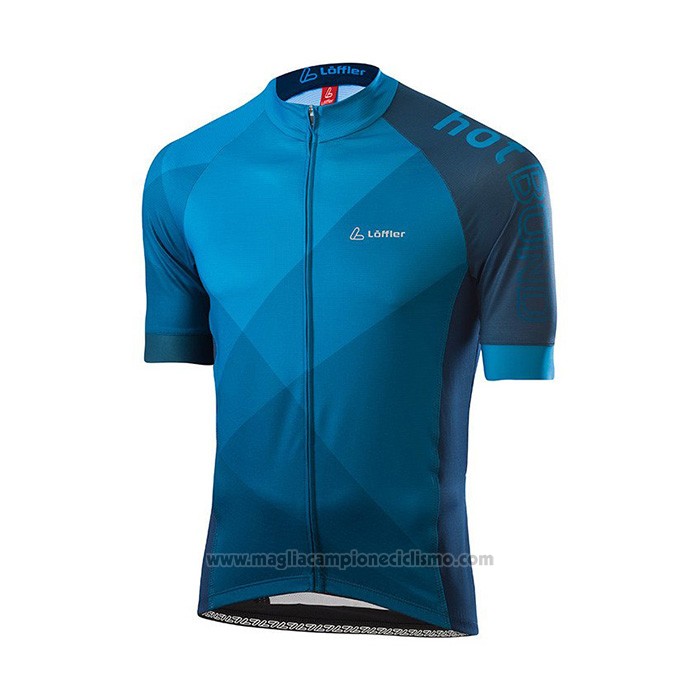 2021 Abbigliamento Ciclismo Loffler Blu Manica Corta e Salopette