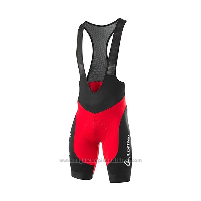 2022 Abbigliamento Ciclismo Loffler Nero Rosso Manica Corta e Salopette