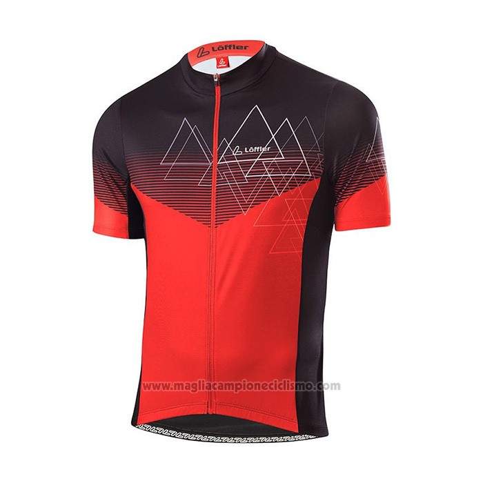 2022 Abbigliamento Ciclismo Loffler Rosso Manica Corta e Salopette