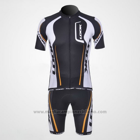2011 Abbigliamento Ciclismo Look Nero e Bianco Manica Corta e Salopette