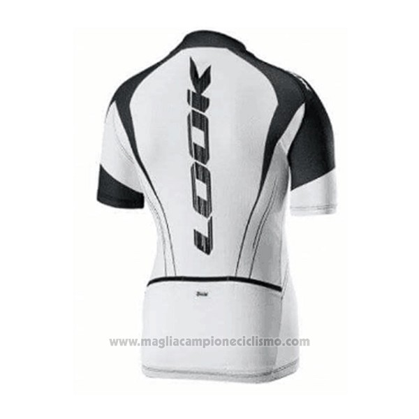 2017 Abbigliamento Ciclismo Look Bianco Manica Corta e Salopette